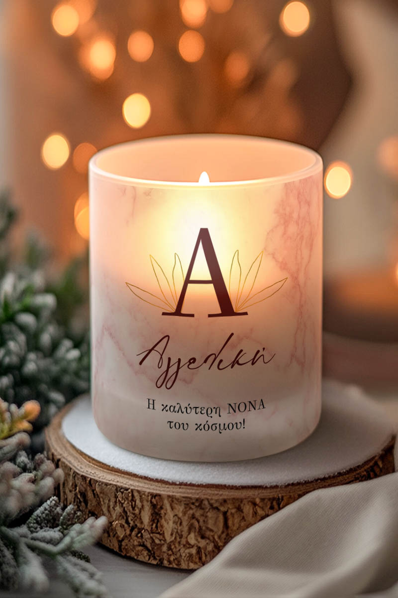 Χειροποίητο Κερί με Άρωμα Vanilla Cream, Δώρο για Νονά