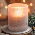 Χριστουγεννιάτικο Χειροποίητο Κερί με Άρωμα Vanilla και Αφιέρωση