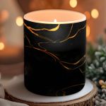 Χειροποίητο Αρωματικό Κερί Vanilla για Ζευγάρια με Μονογράμματα