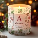 Χειροποίητο Αρωματικό Κερί Χριστουγεννιάτικο με Αφιέρωση