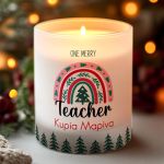 Αρωματικό Κερί με Αφιέρωση, Δώρο Χριστουγέννων για Δασκάλα
