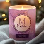 Αρωματικό Κερί Vanilla Cream με Όνομα, Δώρο για Μητέρα