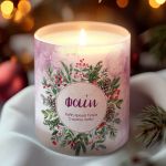 Αρωματικό Χριστουγεννιάτικο Κερί με Αφιέρωση, Δώρο για τη Γιαγιά