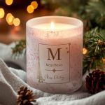 Χριστουγεννιάτικο Χειροποίητο Κερί με Άρωμα Vanilla και Αφιέρωση