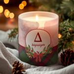 Χριστουγεννιάτικο Χειροποίητο Κερί με Αρωμα Vanilla Cream