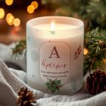 Πρωτοχρονιάτικο Κερί με Άρωμα Vanilla Cream και Αφιέρωση