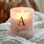 Χειροποίητο Κερί με Άρωμα Vanilla Cream, Δώρο για Νονά