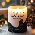 Αρωματικό Κερί Vanilla Cream με Όνομα, Δώρο για Πατέρα