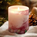 Χειροποίητο Κερί Χριστουγέννων με Άρωμα Vanilla και Αφιέρωση