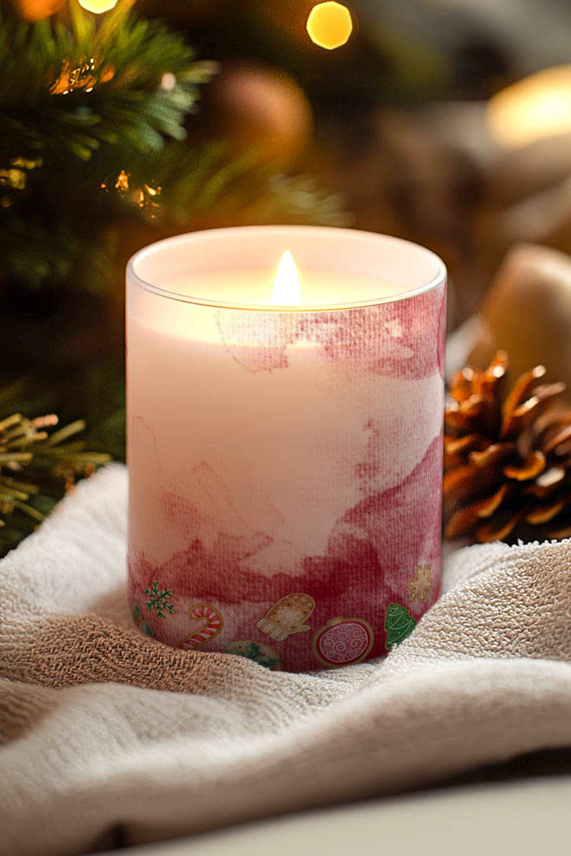 Χειροποίητο Κερί Χριστουγέννων με Άρωμα Vanilla και Αφιέρωση