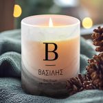 Αρωματικό Κερί Vanilla Cream, Χειροποίητο με Μονόγραμμα