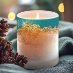 Χειροποίητο Κερί με Άρωμα Vanilla Cream, Χριστουγεννιάτικο Δώρο