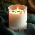 Χειροποίητo Αρωματικό Χριστουγεννιάτικο Κερί με Αφιέρωση