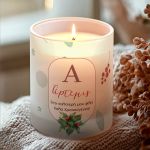 Πρωτοχρονιάτικο Κερί με Άρωμα Vanilla Cream και Αφιέρωση