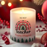Αρωματικό Κερί με Αφιέρωση, Δώρο Χριστουγέννων για Δασκάλα