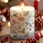 Χειροποίητο Αρωματικό Κερί Χριστουγεννιάτικο με Αφιέρωση