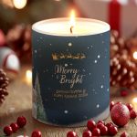 Χριστουγεννιάτικο Χειροποίητο Αρωματικό Κερί Vanilla με Όνομα