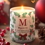 Αρωματικό Κερί Vanilla Cream , Χριστουγεννιάτικο Δώρο με Αφιέρωση