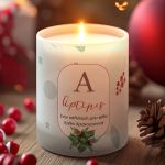 Πρωτοχρονιάτικο Κερί με Άρωμα Vanilla Cream και Αφιέρωση