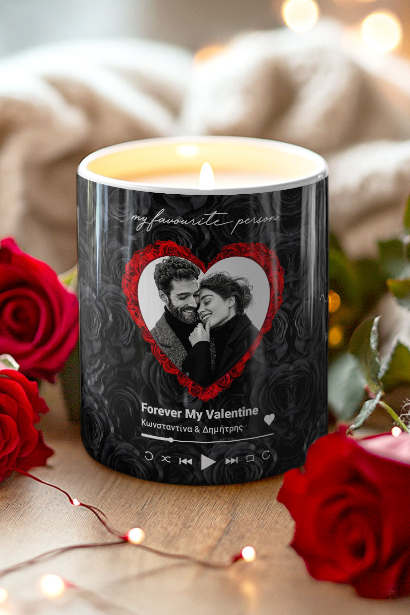 Αρωματικό Κερί Vanilla Cream με Αφιέρωση, Δώρο για Ζευγάρι