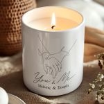Αρωματικό Κερί Vanilla Cream με Ονόματα, Δώρο για Ζευγάρια