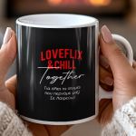 Κούπα Προσωποποιημένη, Δώρο για Ζευγάρι, Loveflix and Chill