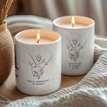 Σετ 2 Κεριά Matching με Φωτογραφίες, Δώρο Επετείου για Ζευγάρι