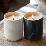 Σετ 2 Κεριά Matching με Μονογράμματα, Δώρο για Ζευγάρια
