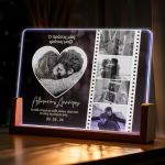 Φωτιστικό LED με Ονόματα και Φωτογραφίες, Δώρο για Ζευγάρι