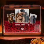 Οριζόντιο Φωτιστικό LED, Επιτραπέζιο με Φωτογραφίες για Ζευγάρι