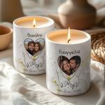 Σετ 2 Κεριά Matching με Αφιέρωση, Δώρο Επετείου για Ζευγάρια