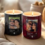 Σετ 2 Κεριά Matching με Φωτογραφίες, Δώρο Αγίου Βαλεντίνου