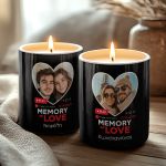Σετ 2 Αρωματικά Κεριά Matching με Φωτογραφίες σε Σχήμα Καρδιά