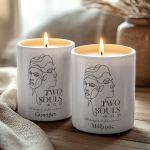 Σετ 2 Κεριά Matching με Ονόματα και Αφιέρωση, Δώρο Επετείου
