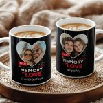 Σετ 2 Κούπες Matching με Φωτογραφίες σε Σχήμα Καρδιά