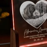 Φωτιστικό LED με Ονόματα και Φωτογραφίες, Δώρο για Ζευγάρι