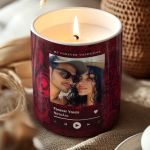 Σετ 2 Κεριά Matching με Φωτογραφίες, Δώρο Αγίου Βαλεντίνου