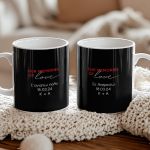 Σετ 2 Κούπες Matching με Φωτογραφίες σε Σχήμα Καρδιά