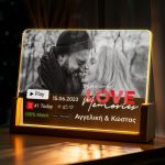 Φωτιστικό LED Οριζόντιο με Φωτογραφία, Δώρο για Ζευγάρι