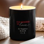 Σετ 2 Αρωματικά Κεριά Matching με Φωτογραφίες σε Σχήμα Καρδιά