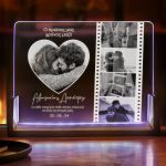 Φωτιστικό LED με Ονόματα και Φωτογραφίες, Δώρο για Ζευγάρι