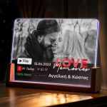 Φωτιστικό LED Οριζόντιο με Φωτογραφία, Δώρο για Ζευγάρι