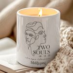 Σετ 2 Κεριά Matching με Ονόματα και Αφιέρωση, Δώρο Επετείου