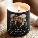 Σετ 2 Κεριά με Φωτογραφίες σε Σχήμα Καρδιά, Δωρο Επετείου