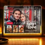 Φωτιστικό LED Οριζόντιο με Φωτογραφίες, Δώρο για Ζευγάρι