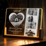 Φωτιστικό LED με Ονόματα και Φωτογραφίες, Δώρο για Ζευγάρι