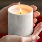 Σετ 2 Κεριά Matching με Μονογράμματα, Δώρο για Ζευγάρια