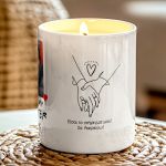 Σετ 2 Κεριά Matching με Φωτογραφίες, Δώρο Επετείου για Ζευγάρι