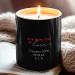 Σετ 2 Αρωματικά Κεριά Matching με Φωτογραφίες σε Σχήμα Καρδιά