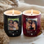 Σετ 2 Κεριά Matching με Φωτογραφίες, Δώρο Αγίου Βαλεντίνου